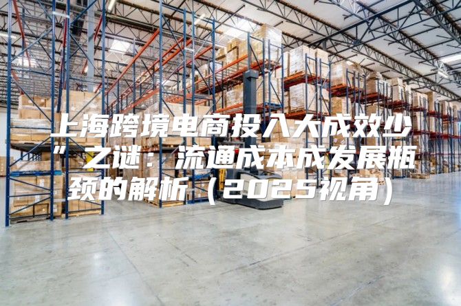 上海跨境电商投入大成效少”之谜：流通成本成发展瓶颈的解析2025视角