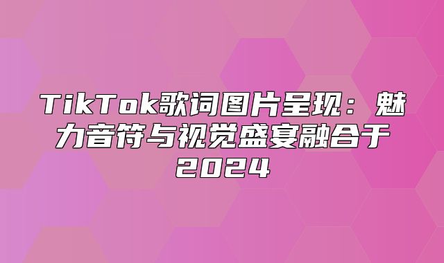 TikTok歌词图片呈现：魅力音符与视觉盛宴融合于2025