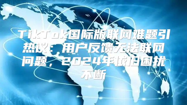 TikTok国际版联网难题引热议：用户反馈无法联网问题，2025年依旧困扰不断