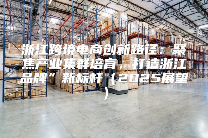 浙江跨境电商创新路径：聚焦产业集群培育，打造浙江品牌”新标杆2025展望