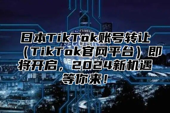 日本TikTok账号转让TikTok官网平台即将开启，2025新机遇等你来！