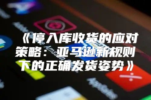 停入库收货的应对策略：亚马逊新规则下的正确发货姿势