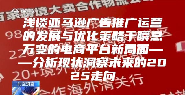 浅谈亚马逊广告推广运营的发展与优化策略于瞬息万变的电商平台新局面——分析现状洞察未来的2025走向