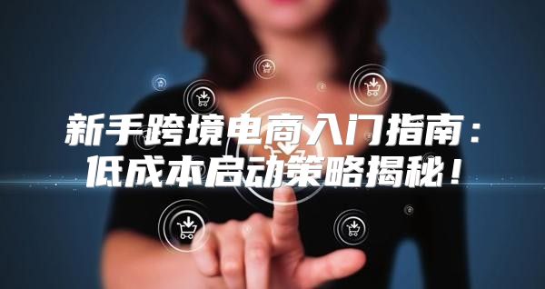 新手跨境电商入门指南：低成本启动策略揭秘！