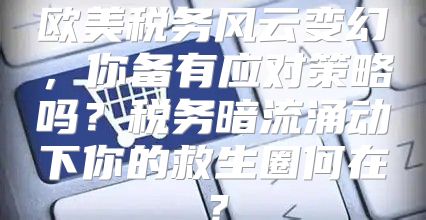欧美税务风云变幻，你备有应对策略吗？税务暗流涌动下你的救生圈何在？