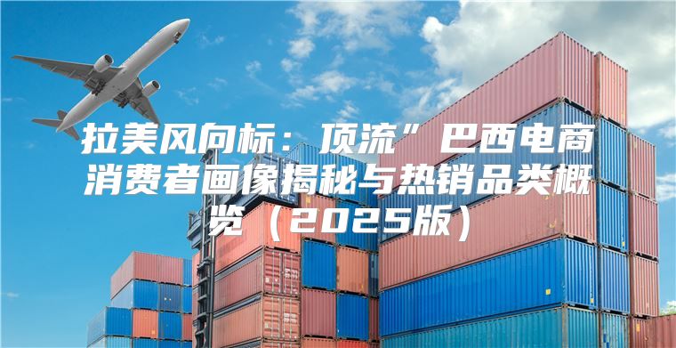 拉美风向标：顶流”巴西电商消费者画像揭秘与热销品类概览2025版