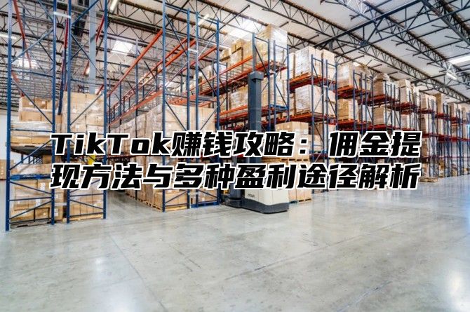 TikTok赚钱攻略：佣金提现方法与多种盈利途径解析