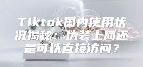 Tiktok国内使用状况揭秘：伪装上网还是可以直接访问？