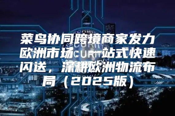 菜鸟协同跨境商家发力欧洲市场：一站式快速闪送，深耕欧洲物流布局2025版