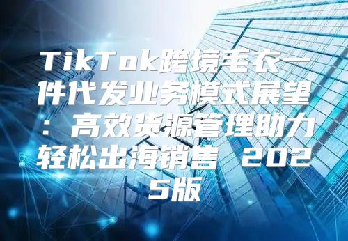 TikTok跨境毛衣一件代发业务模式展望：高效货源管理助力轻松出海销售 2025版