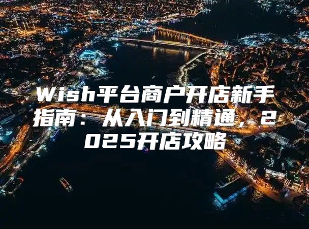 Wish平台商户开店新手指南：从入门到精通，2025开店攻略