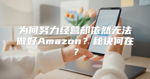 为何努力经营却依然无法做好Amazon？秘诀何在？