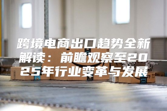 跨境电商出口趋势全新解读：前瞻观察至2025年行业变革与发展
