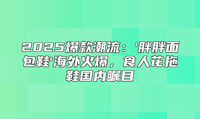 2025爆款潮流：'胖胖面包鞋'海外火爆，食人花拖鞋国内瞩目