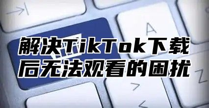 解决TikTok下载后无法观看的困扰