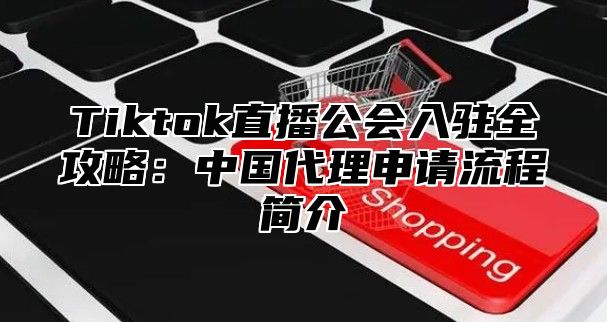 Tiktok直播公会入驻全攻略：中国代理申请流程简介