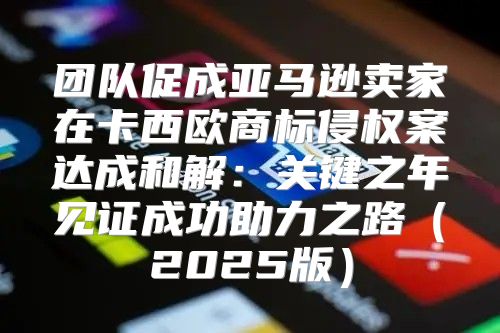团队促成亚马逊卖家在卡西欧商标侵权案达成和解：关键之年见证成功助力之路2025版