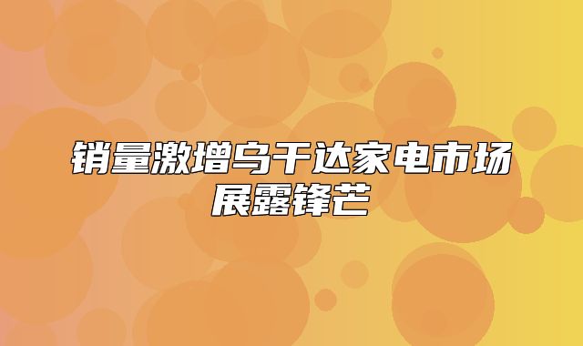 销量激增乌干达家电市场展露锋芒