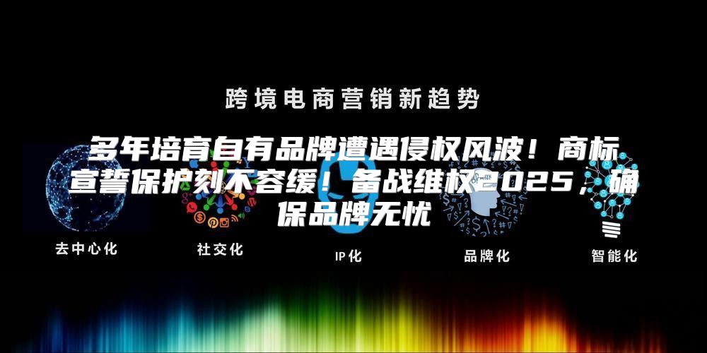多年培育自有品牌遭遇侵权风波！商标宣誓保护刻不容缓！备战维权2025，确保品牌无忧
