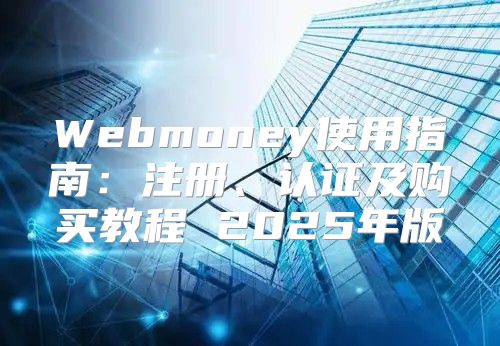Webmoney使用指南：注册、认证及购买教程 2025年版