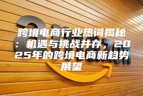 跨境电商行业热词揭秘：机遇与挑战并存，2025年的跨境电商新趋势展望