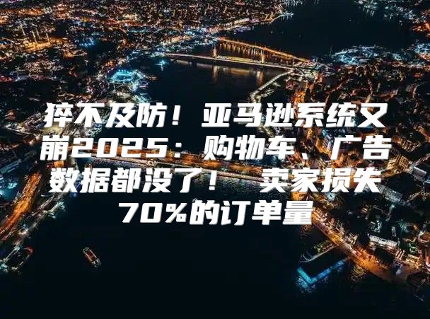 猝不及防！亚马逊系统又崩2025购物车、广告数据都没了！ 卖家损失70%的订单量