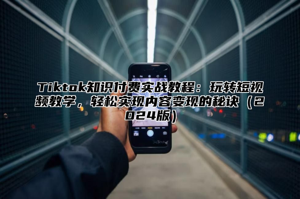 Tiktok知识付费实战教程：玩转短视频教学，轻松实现内容变现的秘诀2025版