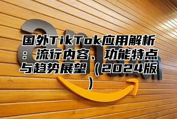 国外TikTok应用解析：流行内容、功能特点与趋势展望2025版
