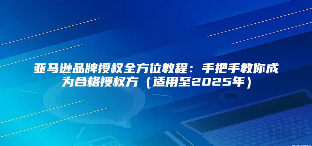 亚马逊品牌授权全方位教程：手把手教你成为合格授权方适用至2025年