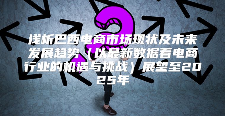浅析巴西电商市场现状及未来发展趋势以最新数据看电商行业的机遇与挑战展望至2025年