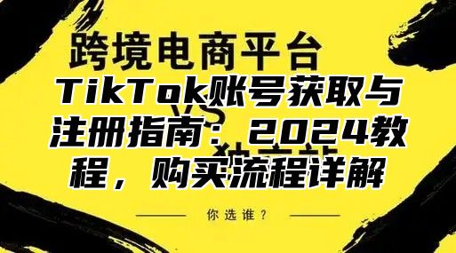 TikTok账号获取与注册指南：2025教程，购买流程详解