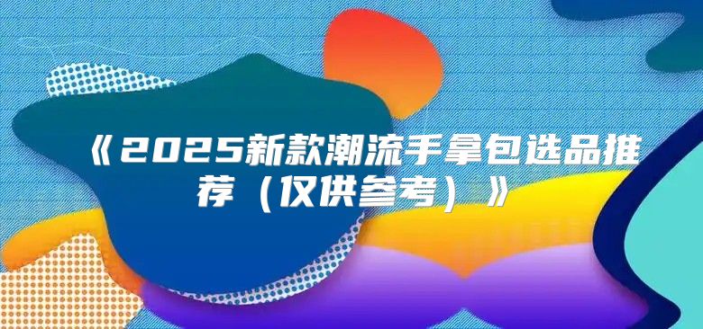 2025新款潮流手拿包选品推荐仅供参考