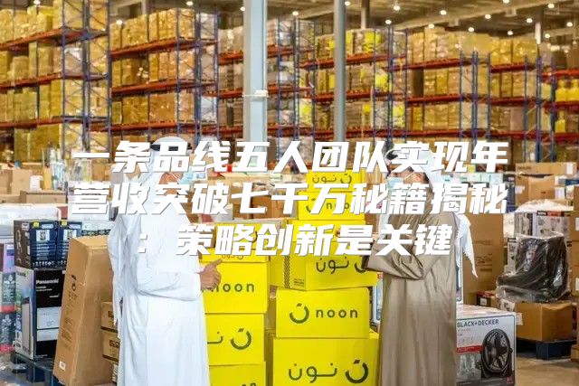 一条品线五人团队实现年营收突破七千万秘籍揭秘：策略创新是关键
