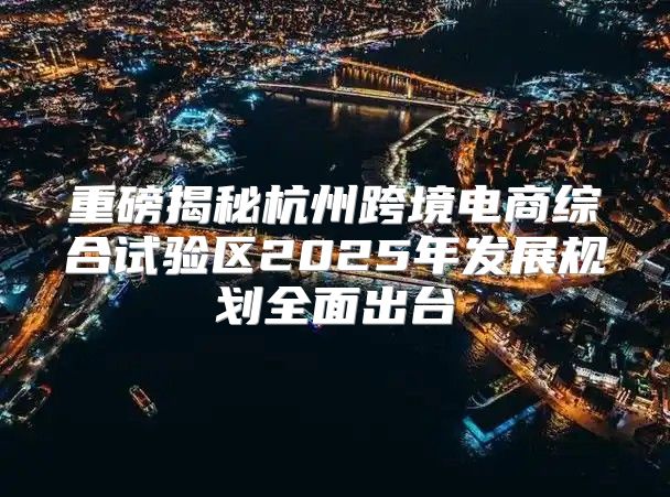 重磅揭秘杭州跨境电商综合试验区2025年发展规划全面出台