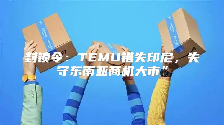 封锁令：TEMU错失印尼，失守东南亚商机大市”