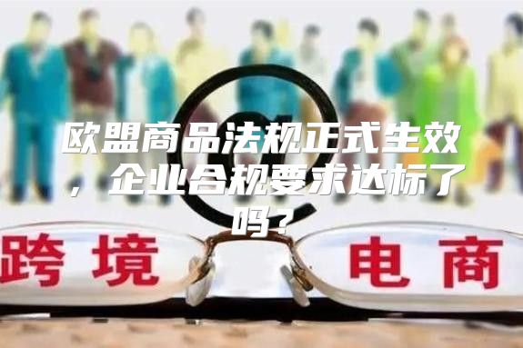 欧盟商品法规正式生效，企业合规要求达标了吗？
