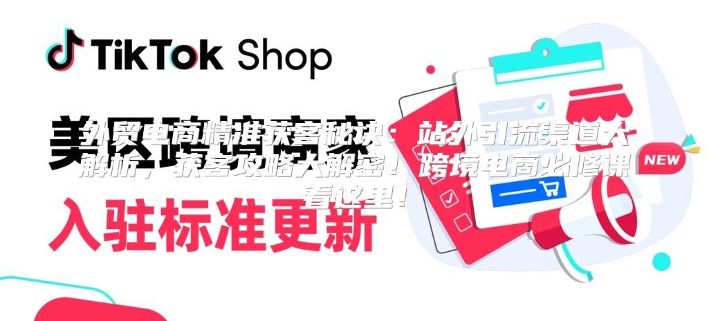 外贸电商精准获客秘诀：站外引流渠道大解析，获客攻略大解密！跨境电商必修课看这里！