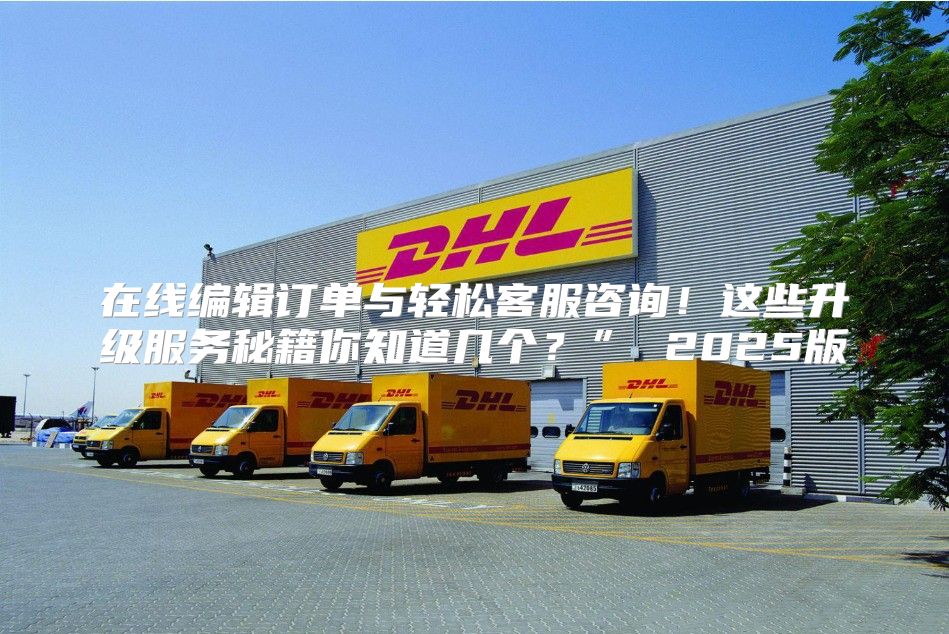 在线编辑订单与轻松客服咨询！这些升级服务秘籍你知道几个？” 2025版