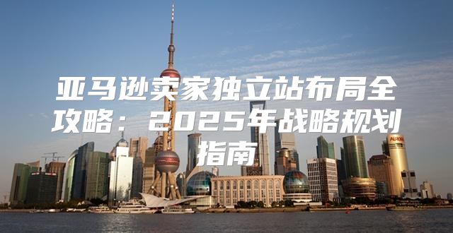 亚马逊卖家独立站布局全攻略：2025年战略规划指南