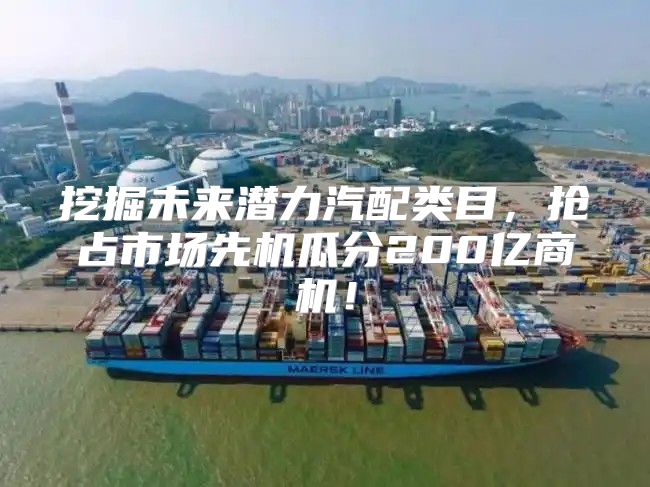 挖掘未来潜力汽配类目，抢占市场先机瓜分200亿商机！