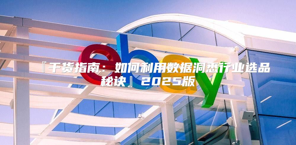 『干货指南：如何利用数据洞悉行业选品秘诀』2025版