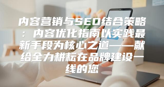 内容营销与SEO结合策略：内容优化指南以实践最新手段为核心之道——献给全力耕耘在品牌建设一线的您