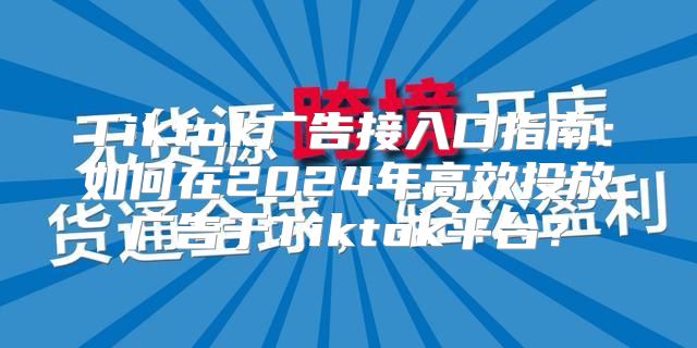Tiktok广告接入口指南：如何在2025年高效投放广告于Tiktok平台？