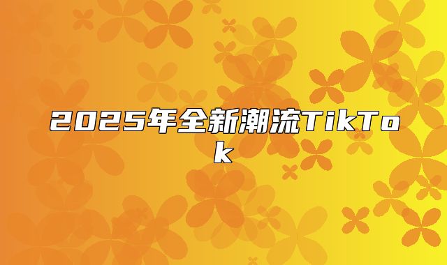 2025年全新潮流TikTok