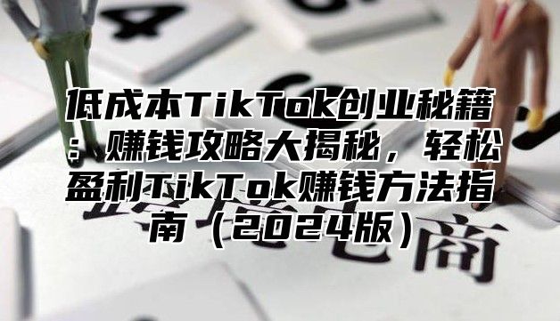 低成本TikTok创业秘籍：赚钱攻略大揭秘，轻松盈利TikTok赚钱方法指南2025版