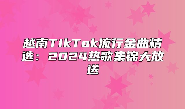 越南TikTok流行金曲精选：2025热歌集锦大放送
