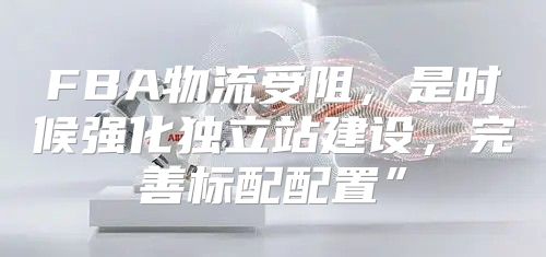 FBA物流受阻，是时候强化独立站建设，完善标配配置”