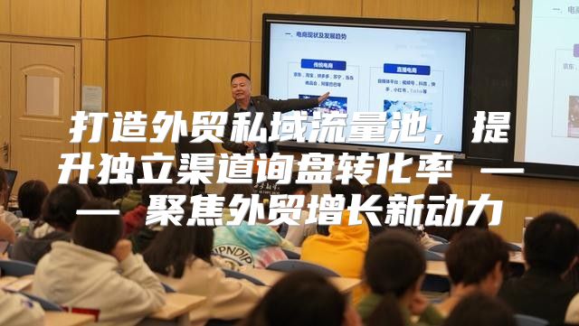 打造外贸私域流量池，提升独立渠道询盘转化率 —— 聚焦外贸增长新动力