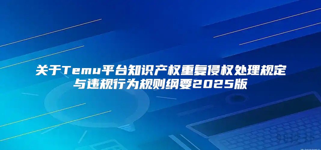 关于Temu平台知识产权重复侵权处理规定与违规行为规则纲要2025版