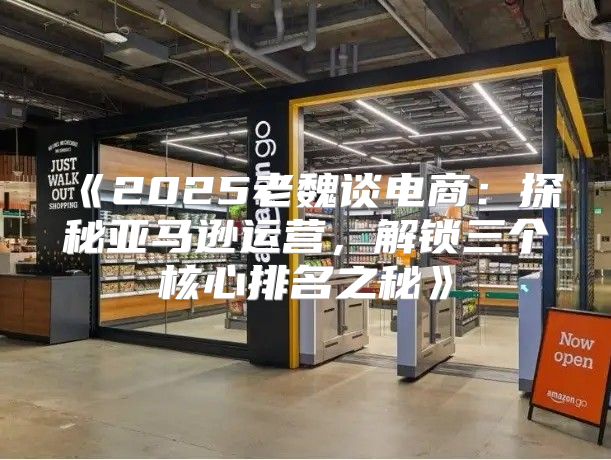 2025老魏谈电商：探秘亚马逊运营，解锁三个核心排名之秘